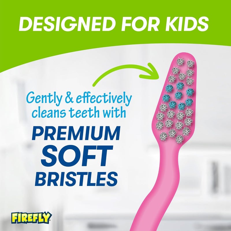 Firefly Barbie Toothbrush Value Pack, Soft Bristle Toothbrush for Kids 3+, 3 Ct - Image 4